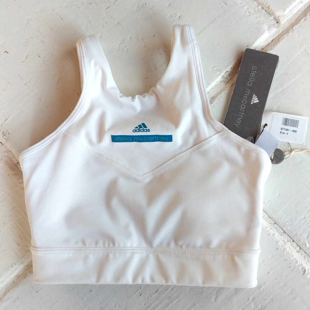 NWT ADIDAS by Stella McCartney White HIIT Sports Bra